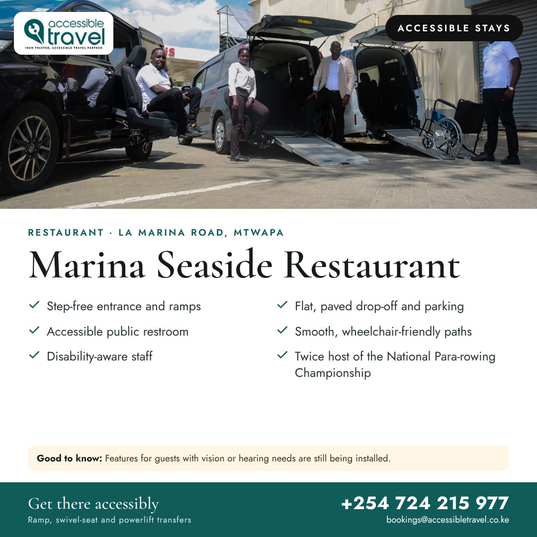 Marina Seaside Restaurant, Mtwapa: accessibility features