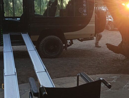 Land Cruiser ramps at sunrise lodge