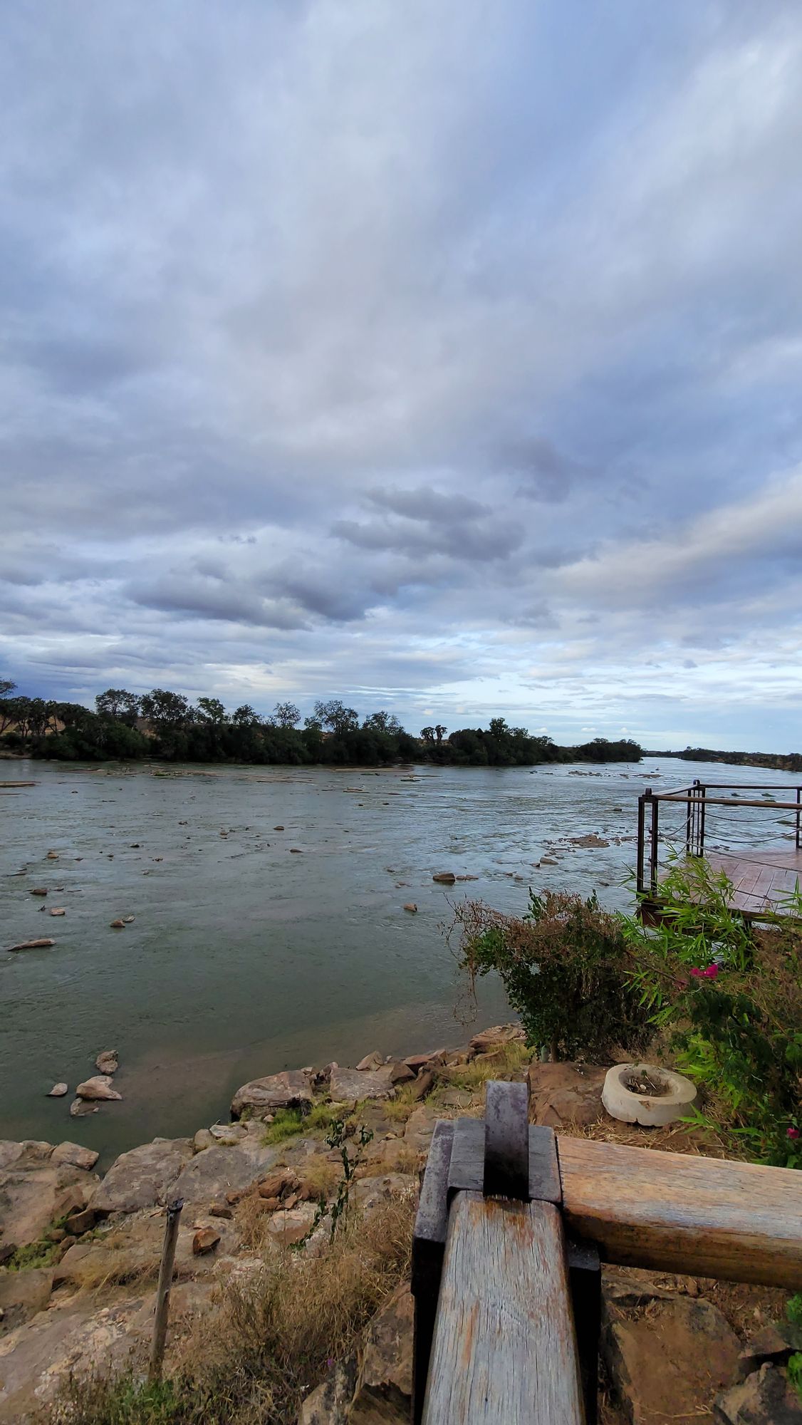 Galana River view from a safari camp in Tsavo East